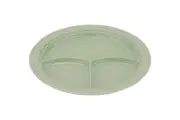 Heavy-Duty 3 Compartment Plastic Divided Compartment Plates, Deep Sided (set of