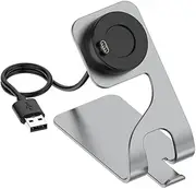 [TIOYW] Metal Charger Dock For Garmin Fenix 7 7X 7X Charging Cable Stand Cord For Fenix 5 5X Plus 6 6X 6s Vivoactive 3 4 4S Venu 2 2S
