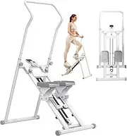 2 in 1 Folding Stair Climber Steppers for Exercise Workout Home Climbing Machine, Leg Trainer Height Adjustable for Full Body Cardio, 330LBS Capacity