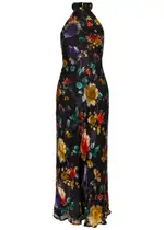 Rixo Pearl Floral-print Chiffon Midi Dress - Black - 8 (UK8 / S) 8 (UK8 / S)