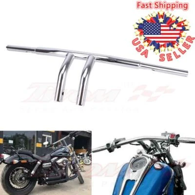 Chrome 8" Rise T-Bars Handlebar Fit For Harley Softail Sportster XL Dyna Custom