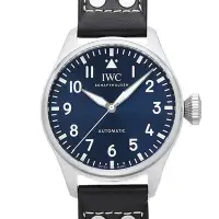 在飛比找Yahoo奇摩購物中心優惠-IWC 萬國錶(IW329303)大型飛行員藍面藍色皮帶款x
