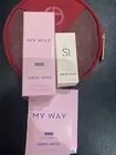 Giorgio Armani Si Eau De Parfum 7ml Miniature + My way Travel Size 15ml +Sample