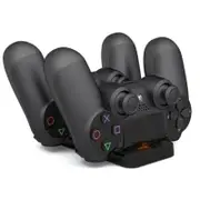 Dual Usb Charging Docking Station Stand For Ps4 / Pro Slim Controller Black Chargers & Charging Docks