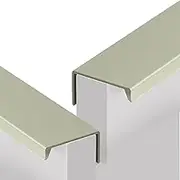 2 Packs Children's Room Pulls Concealed Handle Cabinet Pulls Aluminum Alloy,Cupboard Handles Right Angle,Drawer Knobs Hidden Kitchen Door Levers for Bathroom,Closet,Wardrobe (150mm,Green)