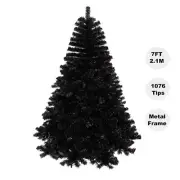 7FT 2.1M Black Xmas Tree Metal Base Christmas Decoration 1076Tips Jupiter BLK210