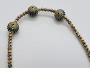 Tricolor Handcrafted 925 Silver Bangle Bracelet bead bracelet, jewelry bracelet