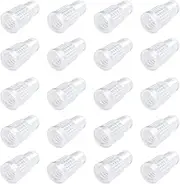 EVOZOOD Plastic Presta Valve Stem Covers for Bike Tire Valve Caps Air Dust Caps-Used on Presta/French Valves for MTB, Mountain Bike, Road Bike, Bicycle (20 Pack), Transparent