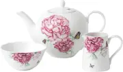 Miranda Kerr Everyday Friendship Tea Set Teacup Saucer & Plate 8" White, 3-Piece