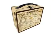 Aquarius Smithsonian Dinosaurs Tin Carry All Fun Box Storage Container w Handle