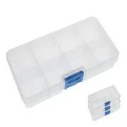 4 Pack 8 Grids Plastic Bead Organizer Box/Clear Crafts Thread Storage Contain...