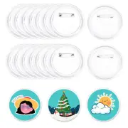 25Pcs Acrylic Sewing Buttons Pin Clear 2.28" Button Maker Badges