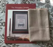 Country Crafts Cross Stitch Leaflet THE HOMEPLACE SAMPLER with fabric