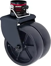 NBJINGYI 6" 2000lbs Dual Trailer Swirl Jack Caster Wheel with Pin fits Any Jack Better Soft Ground Roll Black