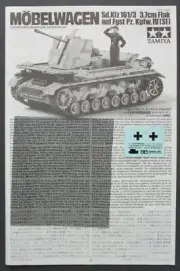 Tamiya 1/35th Scale Mobelwagen - Decals & Directions from Kit No. 35237