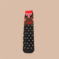 在飛比找momo購物網優惠-【WAJI 襪集】聖誕節主題襪-半統襪 棕色麋鹿(Merry