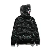 Hoodie For Women Men With Shark Mouth Print Casual Loose Jacket With Zipper K M