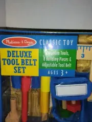 Melissa & Doug - NEW Deluxe Wooden Tool Belt And Tools Set Sealed Box