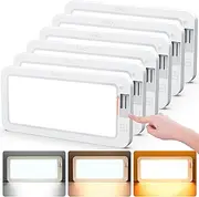 RV Lights Interior 2070LX, 1500LM RV LED Lights Interior 12V, Camper Lights Interior with 3 Color and Stepless Dimming, Energy-efficient RV Ceiling Light for Trailer Boat Car(6Pack, 2900-6500K)