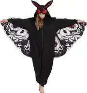 [MORNINGFLY] Mothman Onesie Pajamas Mothman Costume Adult Halloween Onesie Christmas Cosplay Unisex Party Costume