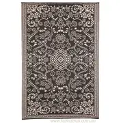 Murano Black & Cream Recycled Plastic Outdoor Rug and Mat - Weatherproof Rug, Recycled Plastic, Sustainable, Eco Friendly UV Resistant, Durable Outdoor, Patio Rug, Fade Resistant
