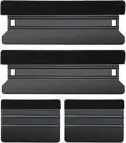 Auto Vinyl Wrap Kit, Microfiber Felt Edge Squeegee, Vehicle Solar Film, Window Tint Tool, Wallpaper & Sign Sticker Application, Car Decal Installation, Smooth, Scratch-Free, Protect Paint, 4Pcs, Black