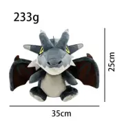 Monster Hunter Deformed Plush Gray Dinosaur Fun Plush Doll, Fun Game Peripheral