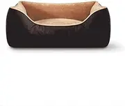 Dog Bed/Pet Bed for Dogs and Cats - Lounger for Dogs & Cats, Square Medium Cuddler Pet Bed ./Brown/Four Sizes (Size : 58x75cm)
