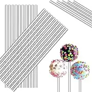 200 Pieces Acrylic Lollipop Sticks Cake Pops Sticks Candy Sticks Treat Sticks for Wedding Candy Cake Pops Cupcake Toppers Chocolate Cookie Dessert