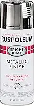 Rust-Oleum 7718830 Bright Coat Metallic Color 11-Ounce Spray, Gloss Chrome