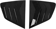 Car Gloss Black Rear Window Louver Shutter Cover Trim Compatible For Nissan Rogue X-Trail T32 2014-2020 Window Side Vent Trim