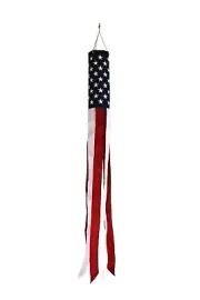 12 Pack Embroidered Stars American Flag Windsocks 60" Show USA Patriotic Support