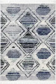 Micha Trellis Geometric Navy Blue Rug