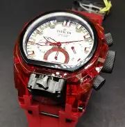 Invicta Bolt Zeus Magnum 52mm Anatomic Quartz Chrono Dual Mvmt Red Tone 29996