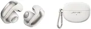 Bose Ultra Open Earbuds (White Smoke) with Bose Silicone Case Cover (White Smoke)