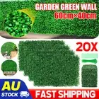 20xArtificial Plant Wall Grass Panels Boxwood Hedge Vertical Greenery Tile Fence
