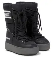 [Moon Boot Kids] Moon Boot Kids Icon faux leather-trimmed snow boots UK 12.5 black