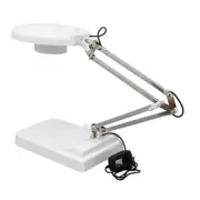 30x Magnifier Lamp with Led Light Adjustable Brightness White Glass 127C HD lens