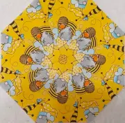 16 * 9.5" Bee Gnomes #1 Stack & Whack Quilt Blocks Kaleidoscope