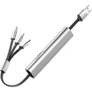 3 In 1 Fast Charging USB Cable for iPhone Multi Retractable Micro Type C Cable