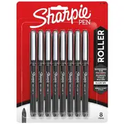 Sharpie Rollerball Pens 0.5mm Black 8 Pack