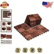 Customizable Acacia Wood Interlocking Outdoor & Indoor Tiles - Easy Installation