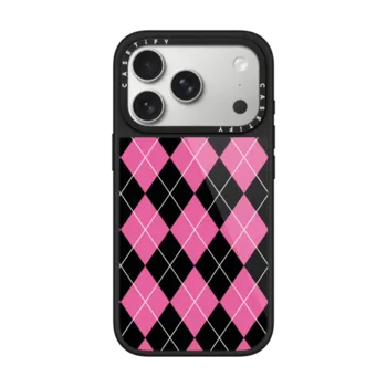 iPhone 17 Pro Glaze Case MagSafe Compatible ARGYLE PINK