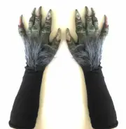 Troll Witch Monster Green Claws Hands Scary Adult Halloween Costume Gloves
