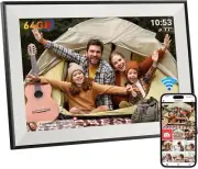64GB Frameo Digital Photo Frame WiFi 10.1 Inch, 1280x800 IPS LCD Touchscreen, Au