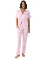 [Wanderluxe Sleepwear] Stella Tencel Modal Short Pyjama Set in Pink