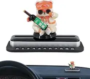 Number Display for Car | Sliding Temporary Parking Number Sign Phone Number Plate | Interior Ornaments with Phone Holder Non-Slip Number Card for Car