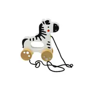 Tooky Toy My Forest Friends Wooden Pull Along Zebra Kids Educational Play 18m+
