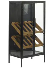 Peyton Lane 10-Bottle Standing Wine Rack with Wine Glass Holders