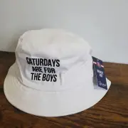 Barstool Sports Fore Play Saturday Is For The Boys Golf White Bucket Hat L/XL